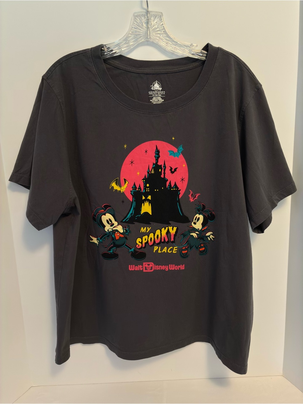 Disney Walt Disney World "My Spooky Place" Halloween T-Shirt Gray Size XL